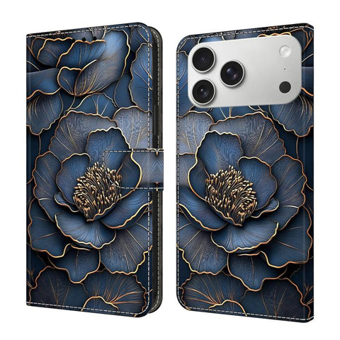 Crystal-Like Painted Vegan Leather Phone Case, For iPhone 18 Pro / 17 Pro, For iPhone 18 Pro Max / 17 Pro Max, For iPhone 17e / 16e, For iPhone 17