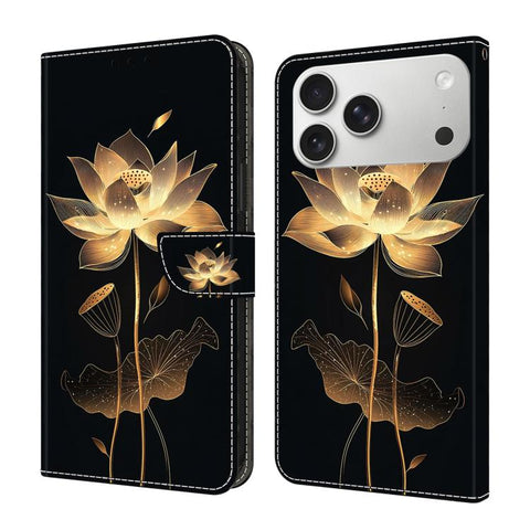 Crystal-Like Painted Vegan Leather Phone Case, For iPhone 18 Pro / 17 Pro, For iPhone 18 Pro Max / 17 Pro Max, For iPhone 17e / 16e, For iPhone 17