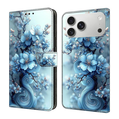 Crystal-Like Painted Vegan Leather Phone Case, For iPhone 18 Pro / 17 Pro, For iPhone 18 Pro Max / 17 Pro Max, For iPhone 17e / 16e, For iPhone 17