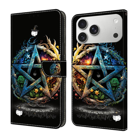Crystal-Like Painted Vegan Leather Phone Case, For iPhone 18 Pro / 17 Pro, For iPhone 18 Pro Max / 17 Pro Max, For iPhone 17e / 16e, For iPhone 17