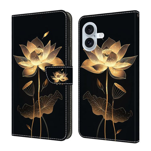 Crystal-Like Painted Vegan Leather Phone Case, For iPhone Air, For iPhone 16 Pro Max, For iPhone 16 Pro, For iPhone 16