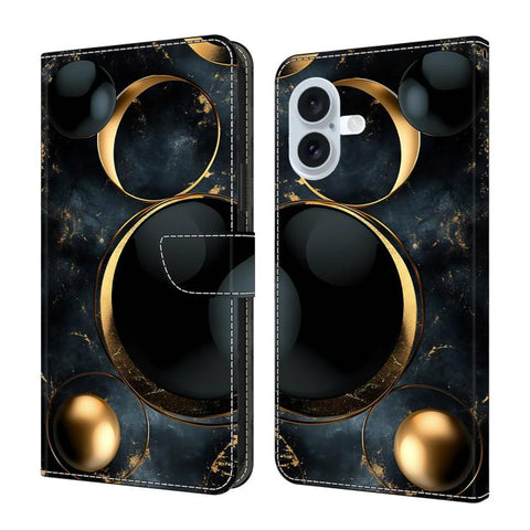 Crystal-Like Painted Vegan Leather Phone Case, For iPhone Air, For iPhone 16 Pro Max, For iPhone 16 Pro, For iPhone 16