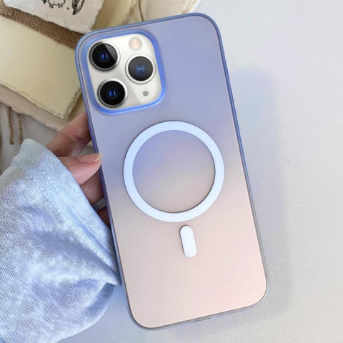 Frosted Gradient TPU Magnetic Phone Case, For iPhone 13, For iPhone 12, For iPhone 12 Pro Max, For iPhone 12 Pro, For iPhone 11 Pro Max, For iPhone 11, For iPhone 11 Pro