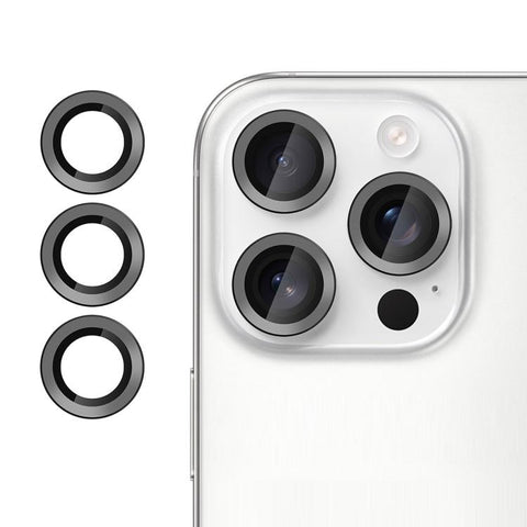 Kalebol No Flicker Ultra-Thin Individual Camera Lens Tempered Glass Film, For iPhone 15 Pro / 15 Pro Max