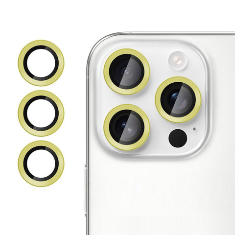 Kalebol No Flicker Ultra-Thin Individual Camera Lens Tempered Glass Film, For iPhone 15 Pro / 15 Pro Max