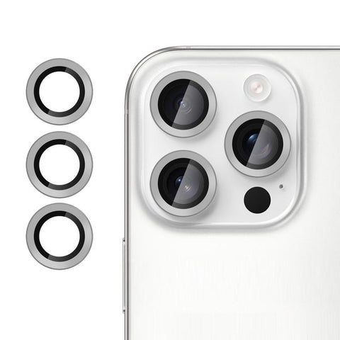 Kalebol No Flicker Ultra-Thin Individual Camera Lens Tempered Glass Film, For iPhone 15 Pro / 15 Pro Max