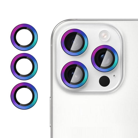 Kalebol No Flicker Ultra-Thin Individual Camera Lens Tempered Glass Film, For iPhone 15 Pro / 15 Pro Max