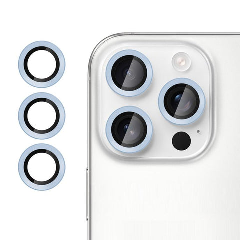 Kalebol No Flicker Ultra-Thin Individual Camera Lens Tempered Glass Film, For iPhone 15 Pro / 15 Pro Max