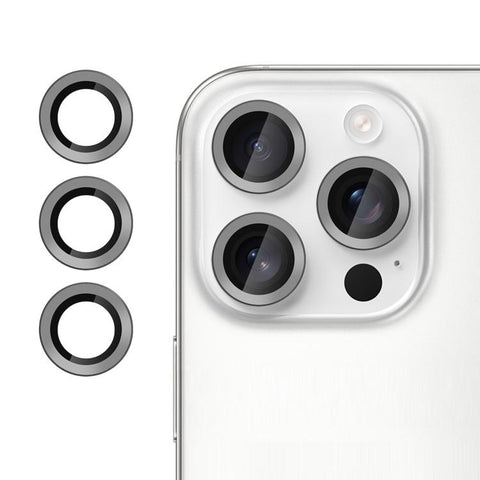 Kalebol No Flicker Ultra-Thin Individual Camera Lens Tempered Glass Film, For iPhone 15 Pro / 15 Pro Max