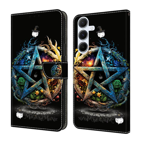 Crystal-Like Painted Vegan Leather Phone Case, For Samsung Galaxy A55 5G, For Samsung Galaxy A35 5G, For Samsung Galaxy A25 5G, For Samsung Galaxy A24 4G