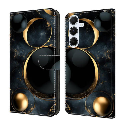 Crystal-Like Painted Vegan Leather Phone Case, For Samsung Galaxy A55 5G, For Samsung Galaxy A35 5G, For Samsung Galaxy A25 5G, For Samsung Galaxy A24 4G