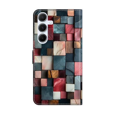Crystal-Like Painted Vegan Leather Phone Case, For Samsung Galaxy A55 5G, For Samsung Galaxy A35 5G, For Samsung Galaxy A25 5G, For Samsung Galaxy A24 4G