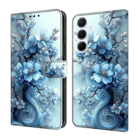 Crystal-Like Painted Vegan Leather Phone Case, For Samsung Galaxy A55 5G, For Samsung Galaxy A35 5G, For Samsung Galaxy A25 5G, For Samsung Galaxy A24 4G