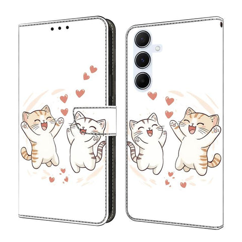 Crystal-Like Painted Vegan Leather Phone Case, For Samsung Galaxy A55 5G, For Samsung Galaxy A35 5G, For Samsung Galaxy A25 5G, For Samsung Galaxy A24 4G