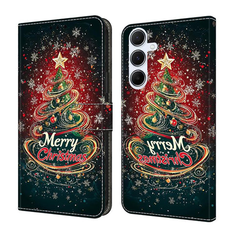 Crystal-Like Painted Vegan Leather Phone Case, For Samsung Galaxy A55 5G, For Samsung Galaxy A35 5G, For Samsung Galaxy A25 5G, For Samsung Galaxy A24 4G