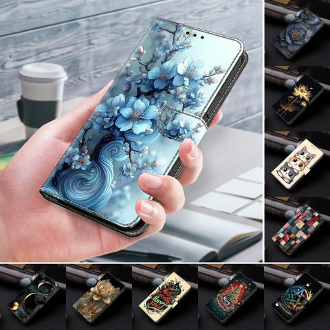 Crystal-Like Painted Vegan Leather Phone Case, For Samsung Galaxy A55 5G, For Samsung Galaxy A35 5G, For Samsung Galaxy A25 5G, For Samsung Galaxy A24 4G