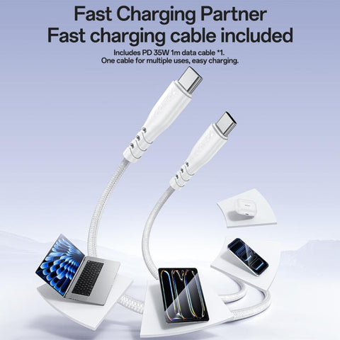Yesido YC107 PD35W USB-C / Type-C Single Port Fast Charger Set with Type-C to Type-C Cable, YC107