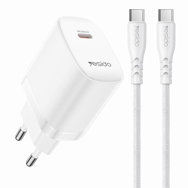 Yesido YC105 PD20W Type-C Charger Set with 1m Type-C to Type-C Data Cable, YC105