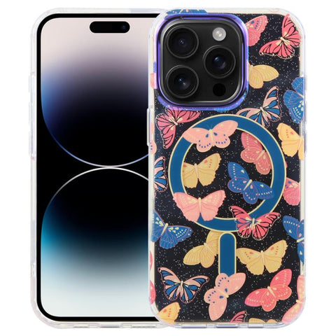 IMD Blue Light Jungle Series Magnetic Phone Case, For iPhone 16, For iPhone 15 Pro Max, For iPhone 15 Pro, For iPhone 15 Plus / 14 Plus, For iPhone 15, For iPhone 14 / 13, For iPhone 14 Pro, For iPhone 14 Pro Max