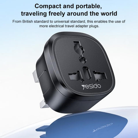 Yesido MC43 UK Plug Converter Travel Universal Adapter, MC43