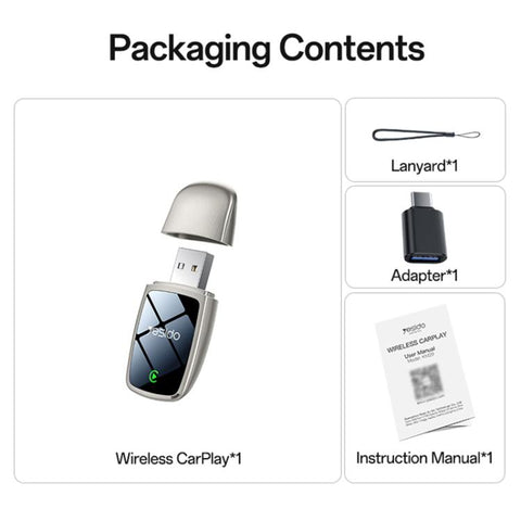 Yesido KM29 Wired to Wireless CarPlay Converter, KM29