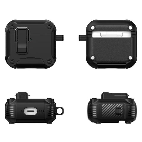 Safety Buckle Magnetic Auto Pop-Up Earphones Protective Case With Holder, For AirPods 5 / AirPods 4, For AirPods Pro 3, For AirPods Pro 2, For AirPods Pro