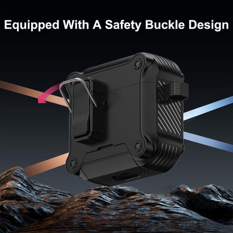Safety Buckle Magnetic Auto Pop-Up Earphones Protective Case With Holder, For AirPods 5 / AirPods 4, For AirPods Pro 3, For AirPods Pro 2, For AirPods Pro