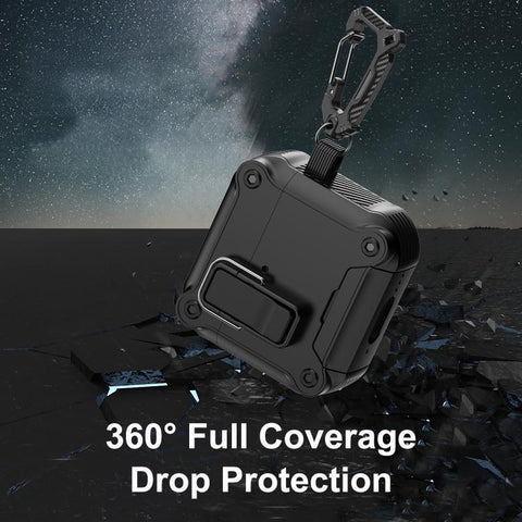 Safety Buckle Magnetic Auto Pop-Up Earphones Protective Case With Holder, For AirPods 5 / AirPods 4, For AirPods Pro 3, For AirPods Pro 2, For AirPods Pro