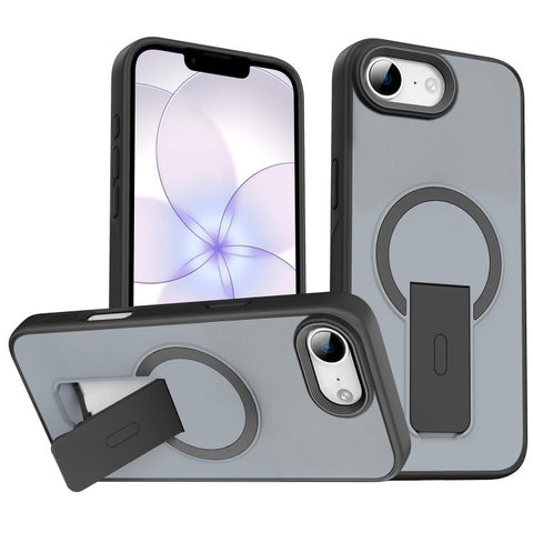 Skin Feel Invisible Kickstand MagSafe Phone Case, For iPhone 16e / 17e, For iPhone 17 Pro Max, For iPhone 17 Pro, For iPhone 17, For iPhone Air