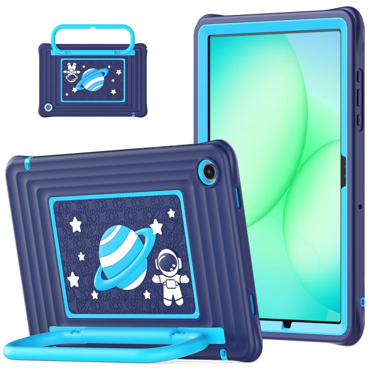Handle Holder Silicone Hybrid PC Tablet Case with Shoulder Strap, For Samsung Galaxy Tab A11+ / A9+
