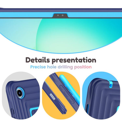 Handle Holder Silicone Hybrid PC Tablet Case with Shoulder Strap, For Samsung Galaxy Tab A11+ / A9+