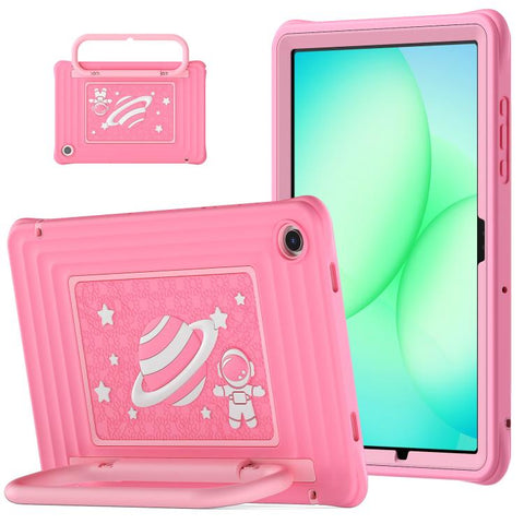 Handle Holder Silicone Hybrid PC Tablet Case with Shoulder Strap, For Samsung Galaxy Tab A11+ / A9+