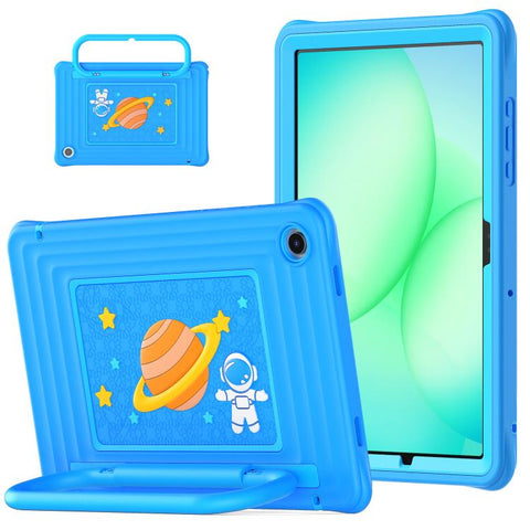 Handle Holder Silicone Hybrid PC Tablet Case with Shoulder Strap, For Samsung Galaxy Tab A11+ / A9+