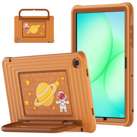 Handle Holder Silicone Hybrid PC Tablet Case with Shoulder Strap, For Samsung Galaxy Tab A11+ / A9+