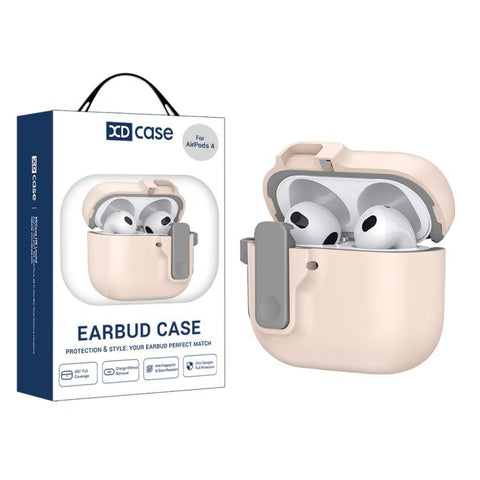 XDcase Armor Full-body Earphone Case with Hook & Security Lock, For AirPods 5 / 4, For AirPods Pro 3, For AirPods Pro 2 / 1