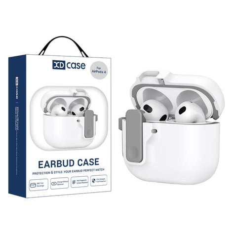 XDcase Armor Full-body Earphone Case with Hook & Security Lock, For AirPods 5 / 4, For AirPods Pro 3, For AirPods Pro 2 / 1