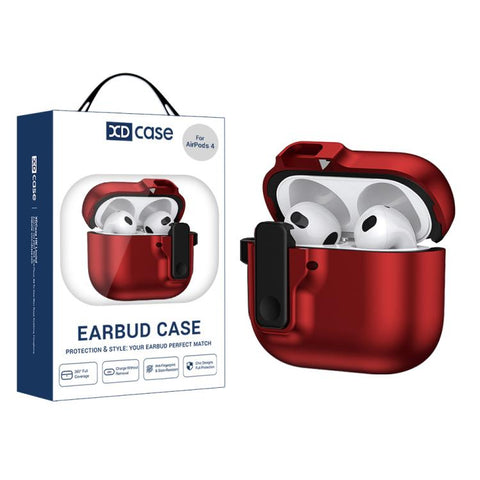 XDcase Armor Full-body Earphone Case with Hook & Security Lock, For AirPods 5 / 4, For AirPods Pro 3, For AirPods Pro 2 / 1