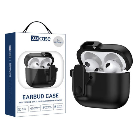 XDcase Armor Full-body Earphone Case with Hook & Security Lock, For AirPods 5 / 4, For AirPods Pro 3, For AirPods Pro 2 / 1