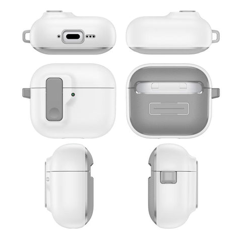 XDcase Armor Full-body Earphone Case with Hook & Security Lock, For AirPods 5 / 4, For AirPods Pro 3, For AirPods Pro 2 / 1
