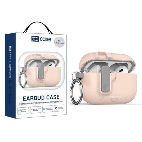 XDcase Armor Full-body Earphone Case with Hook & Security Lock, For AirPods 5 / 4, For AirPods Pro 3, For AirPods Pro 2 / 1