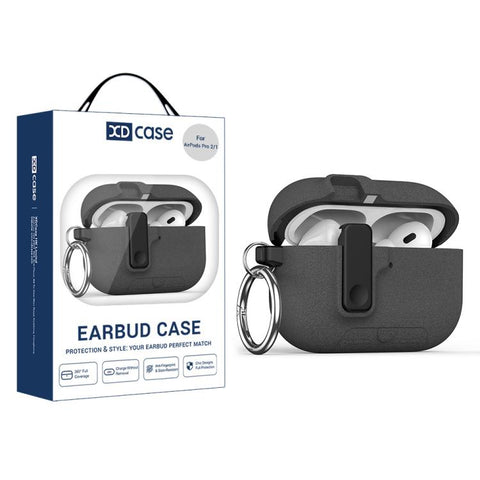 XDcase Armor Full-body Earphone Case with Hook & Security Lock, For AirPods 5 / 4, For AirPods Pro 3, For AirPods Pro 2 / 1