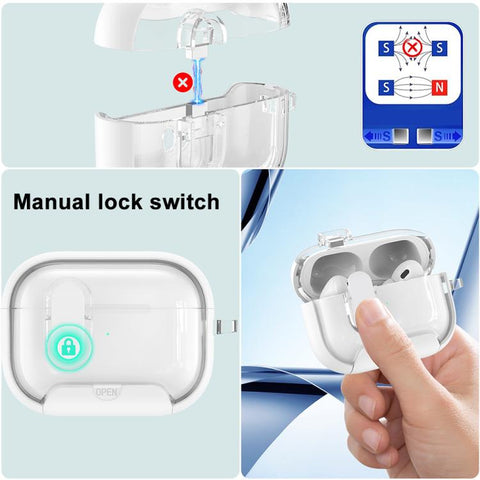 XDcase Starlink Series Magnetic Earphone Case with Holder & Security Lock, For AirPods 5 / 4, For AirPods Pro 3, For AirPods Pro 2 / 1