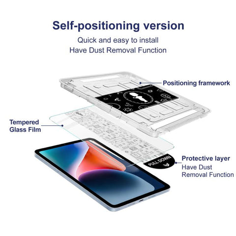 imak Dust-free Chamber Locator Tablet Tempered Glass Film, For iPad Air 13 2024 / 2025 / 2026, For iPad Air 11 2024 / 2025 / 2026, For iPad Pro 13 2024 / 2025, For iPad Pro 11 2024 / 2025, For iPad 2025, For iPad mini 6 / mini 2024