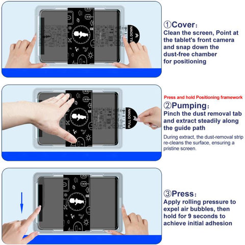 imak Dust-free Chamber Locator Tablet Tempered Glass Film, For iPad Air 13 2024 / 2025 / 2026, For iPad Air 11 2024 / 2025 / 2026, For iPad Pro 13 2024 / 2025, For iPad Pro 11 2024 / 2025, For iPad 2025, For iPad mini 6 / mini 2024