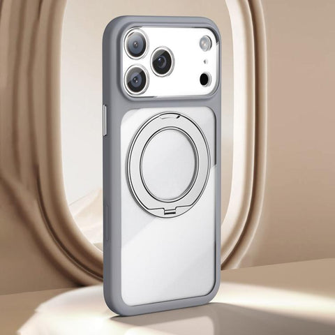 Precision Hole Skin-Feel Magnetic Holder Phone Case with AI Shutter Button, For iPhone 17 Pro Max, For iPhone 17 Pro