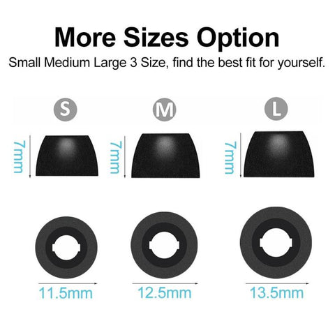XDcase 3 Pairs Replacement Memory Foam Ear Tips Kit, S/M/L Size, For Samsung Galaxy Buds2 Pro / Buds+