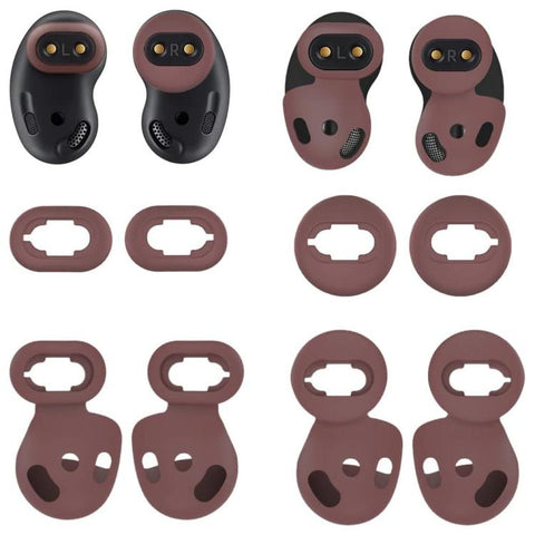 XDcase 4 Pairs Silicone Ear Tips & Ear Hooks Kit, Left & Right S/L Size, 4 Pairs