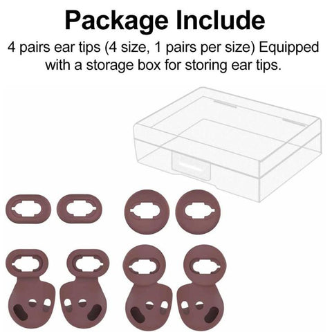 XDcase 4 Pairs Silicone Ear Tips & Ear Hooks Kit, Left & Right S/L Size, 4 Pairs