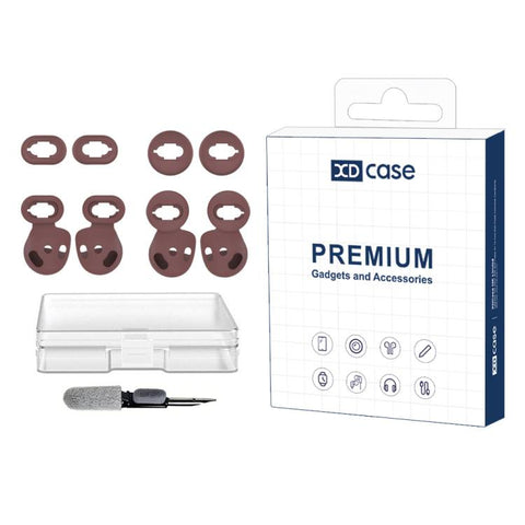 XDcase 4 Pairs Silicone Ear Tips & Ear Hooks Kit, Left & Right S/L Size, 4 Pairs