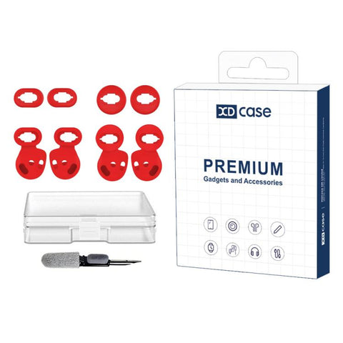 XDcase 4 Pairs Silicone Ear Tips & Ear Hooks Kit, Left & Right S/L Size, 4 Pairs